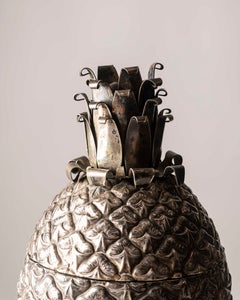 Vintage Pineapple-Shaped Metal Ice Bucket, Italy or France, 1970s