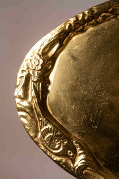 Valenti Sculptural Silver-Plated Decorative Tray, Spain, 20th Century