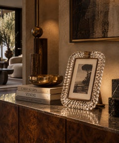 Carlo Scarpa “A Treccia” Murano Glass Photo Frame for Venini
