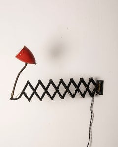 Attributed to Robert Mathieu Accordion Wall Lamp, France, 1950s
