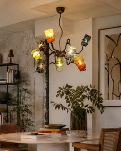 Barovier & Toso “Gotodario/9” Murano Glass Chandelier, Italy, 1990s