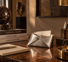 Jean Goardère Sculptural Pewter Letter Holder, France, circa 1950