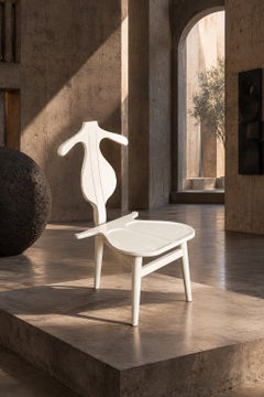 Valet Chair in the Manner of Hans J. Wegner, White Lacquered Wood
