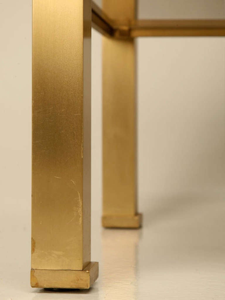 Brass Pair of Consoles by Guy Lefevre for Maison Jansen