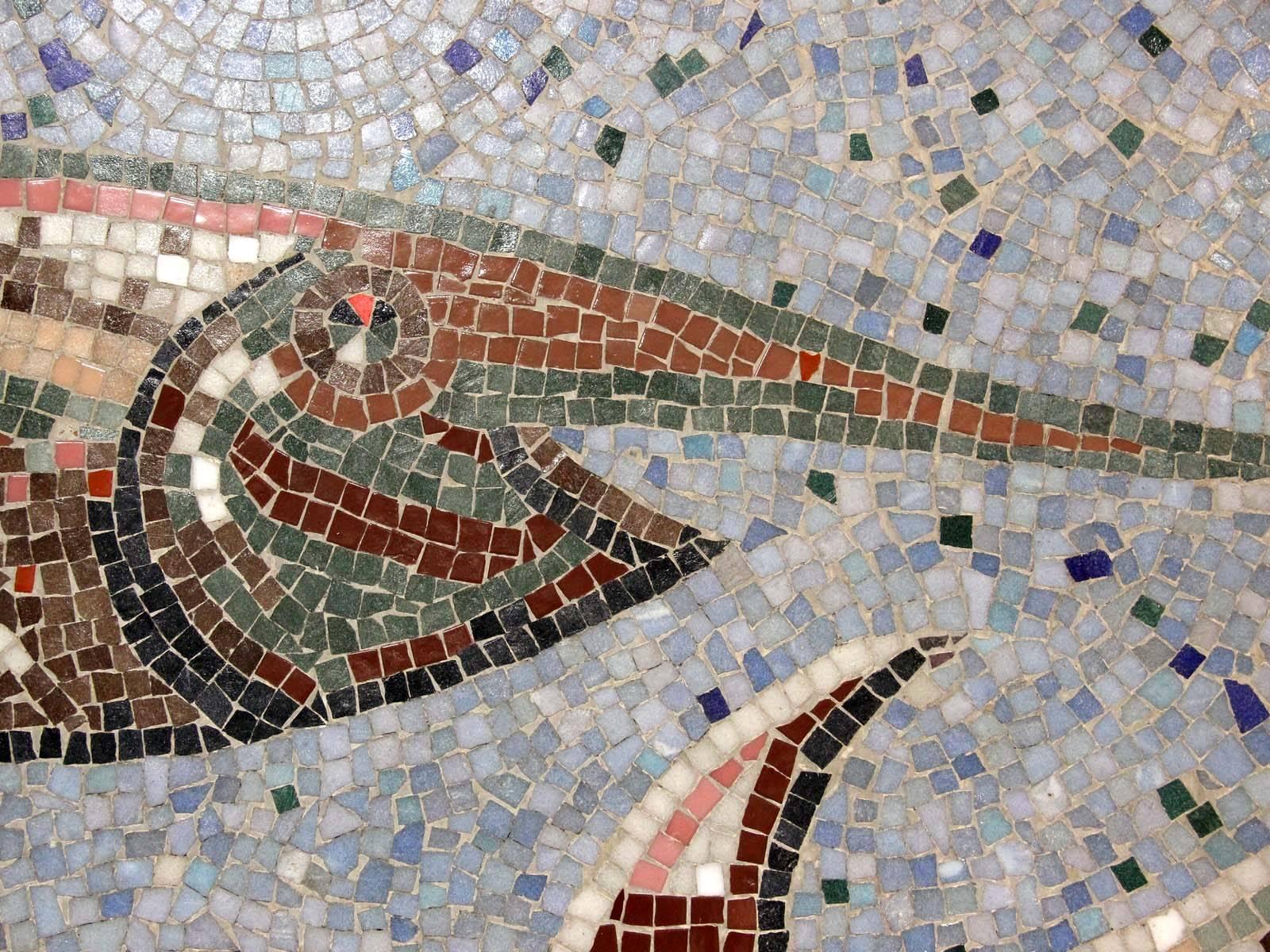 Swordfish's Ballet, Glass Mosaic Panel 1