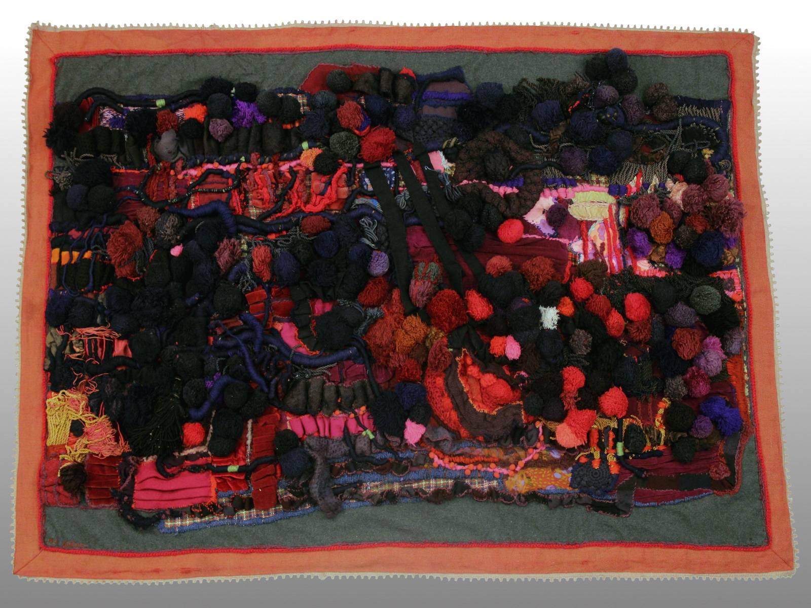 Art Work Tapestry Signed M.J Guevel, France, 1970 For Sale 3