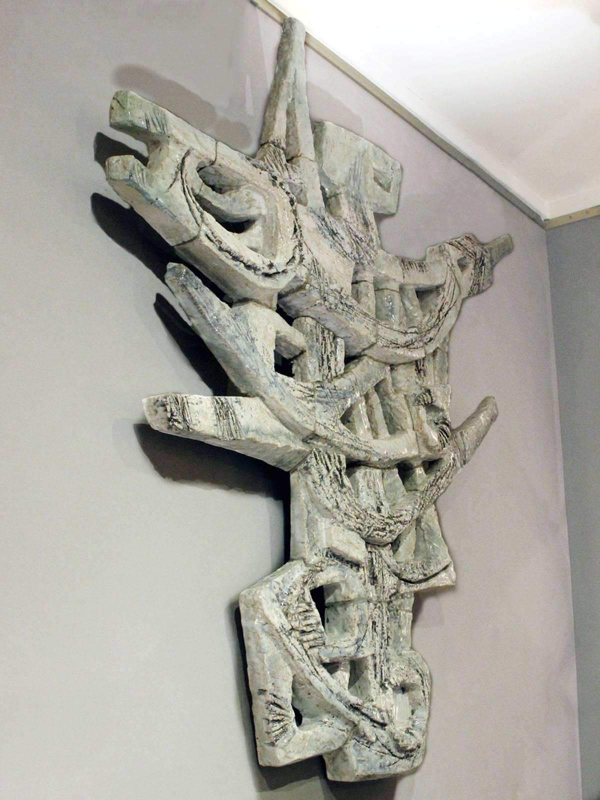 Ceramic Wall Sculpture by Henk Tieman, 1954 2