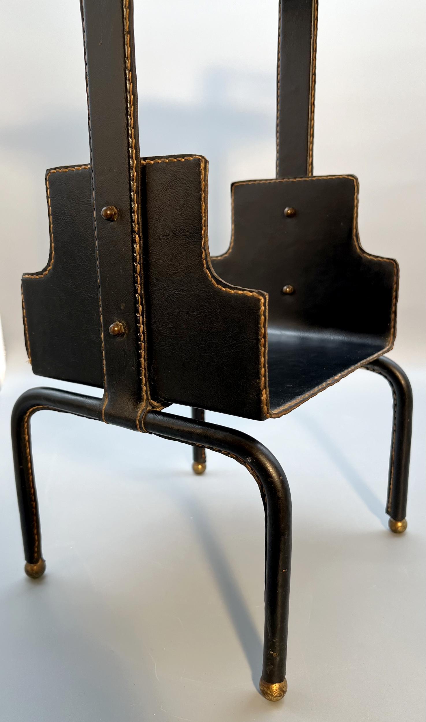 Gilt Small side table, by Jacques Adnet, Paris, France, circa 1950 For Sale