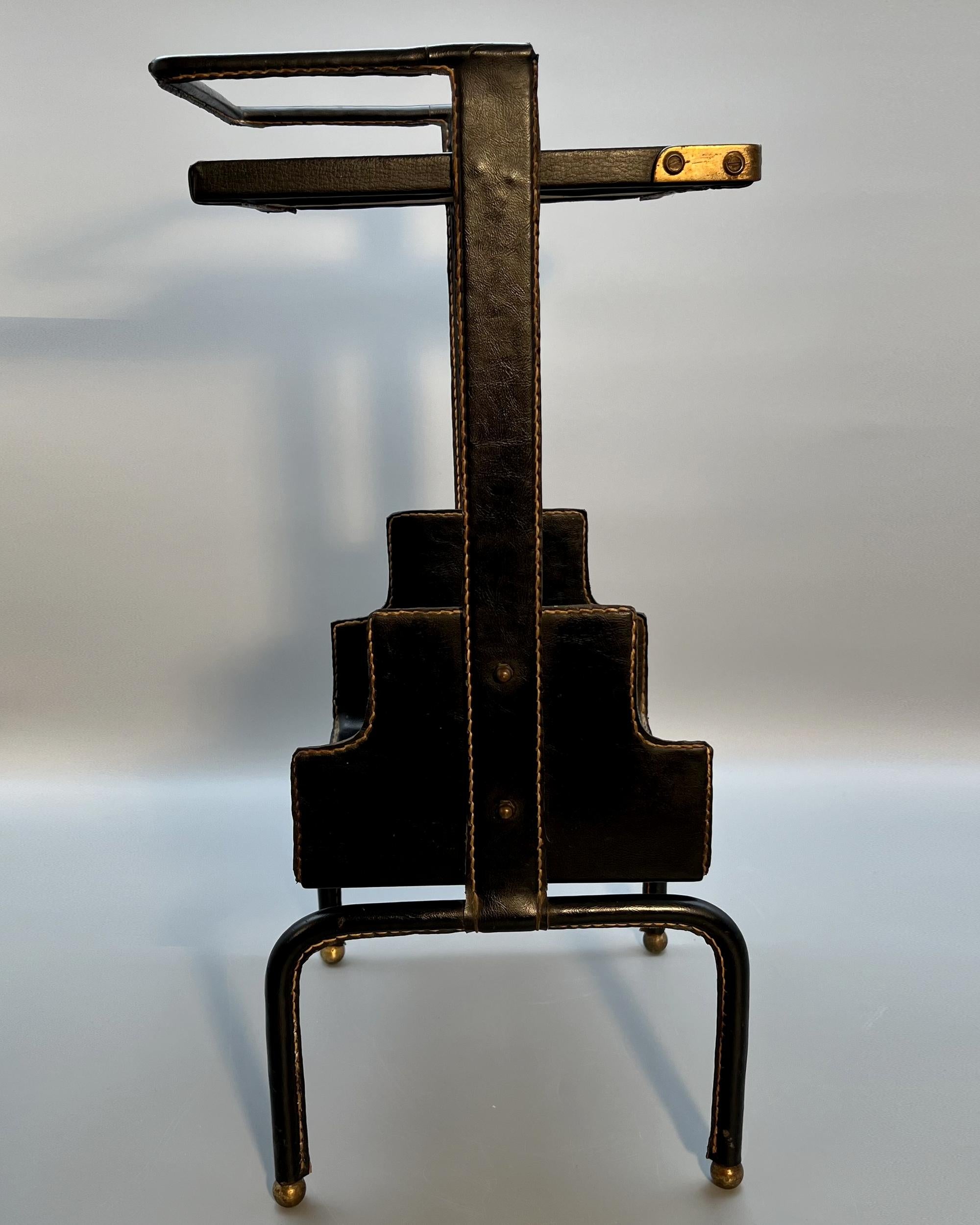 French Small side table, by Jacques Adnet, Paris, France, circa 1950 For Sale