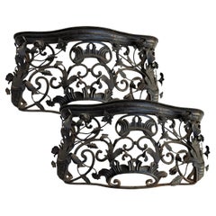Used Rare pair of window-railings in wrought-iron, France, circa 1850