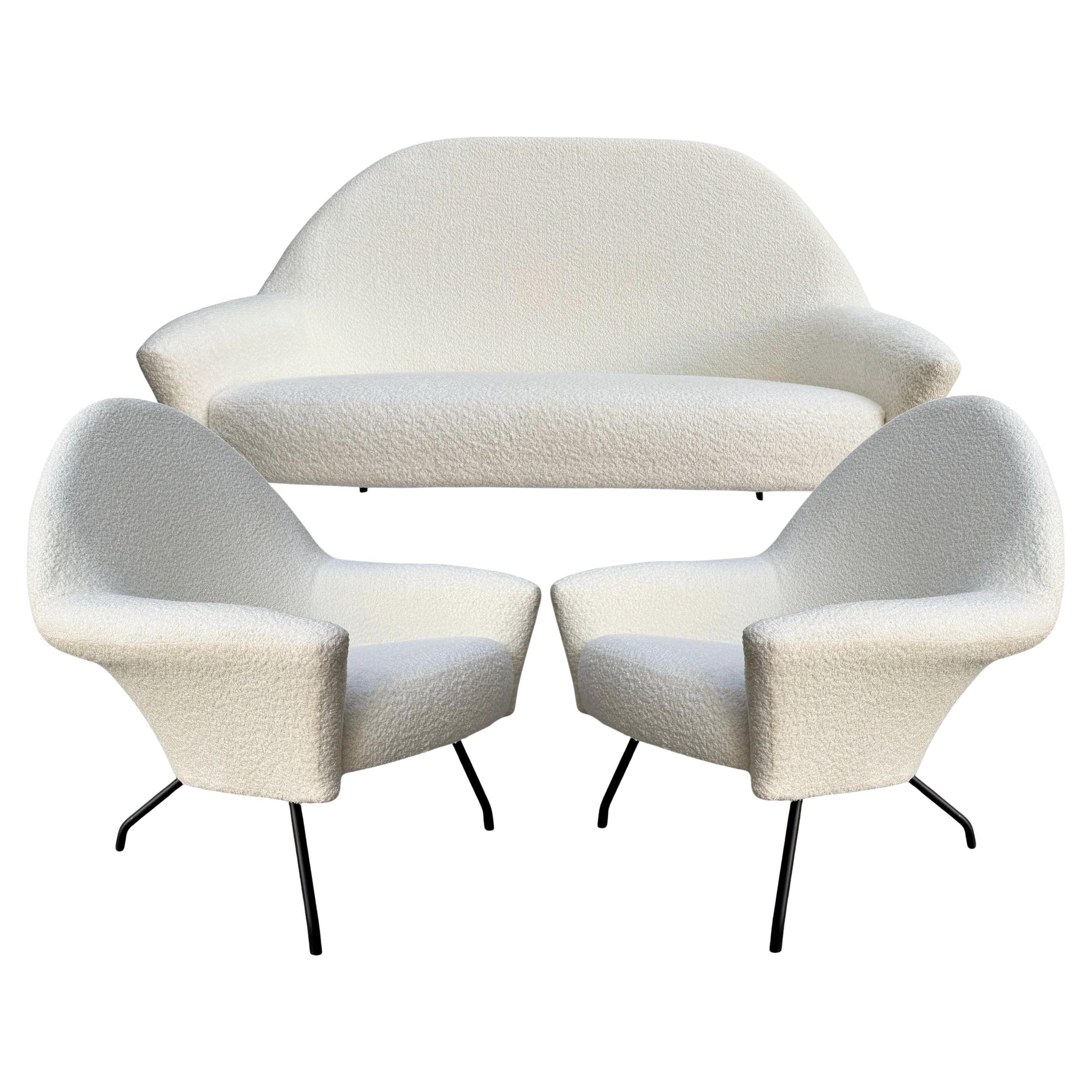 Dreiteilige Wohnzimmergarnitur Modell 770 von Joseph-André Motte, Steiner, um 1958 im Angebot