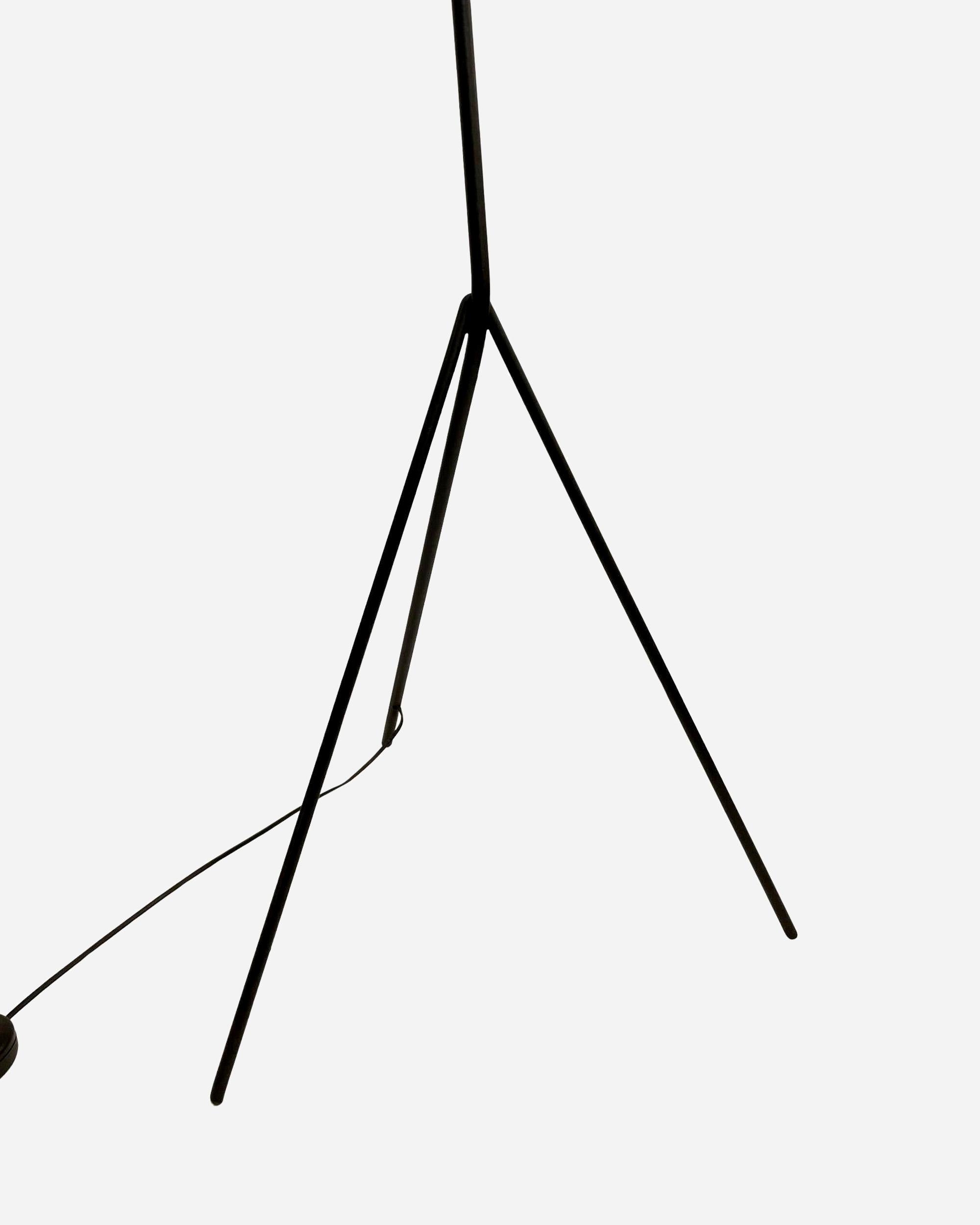 Milieu du XXe siècle Lampadaire tripode avec abat-jour conique réglable Paris, France, vers 1950 en vente