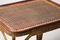 Nice Side Table in Braided Rattan, France, 1900