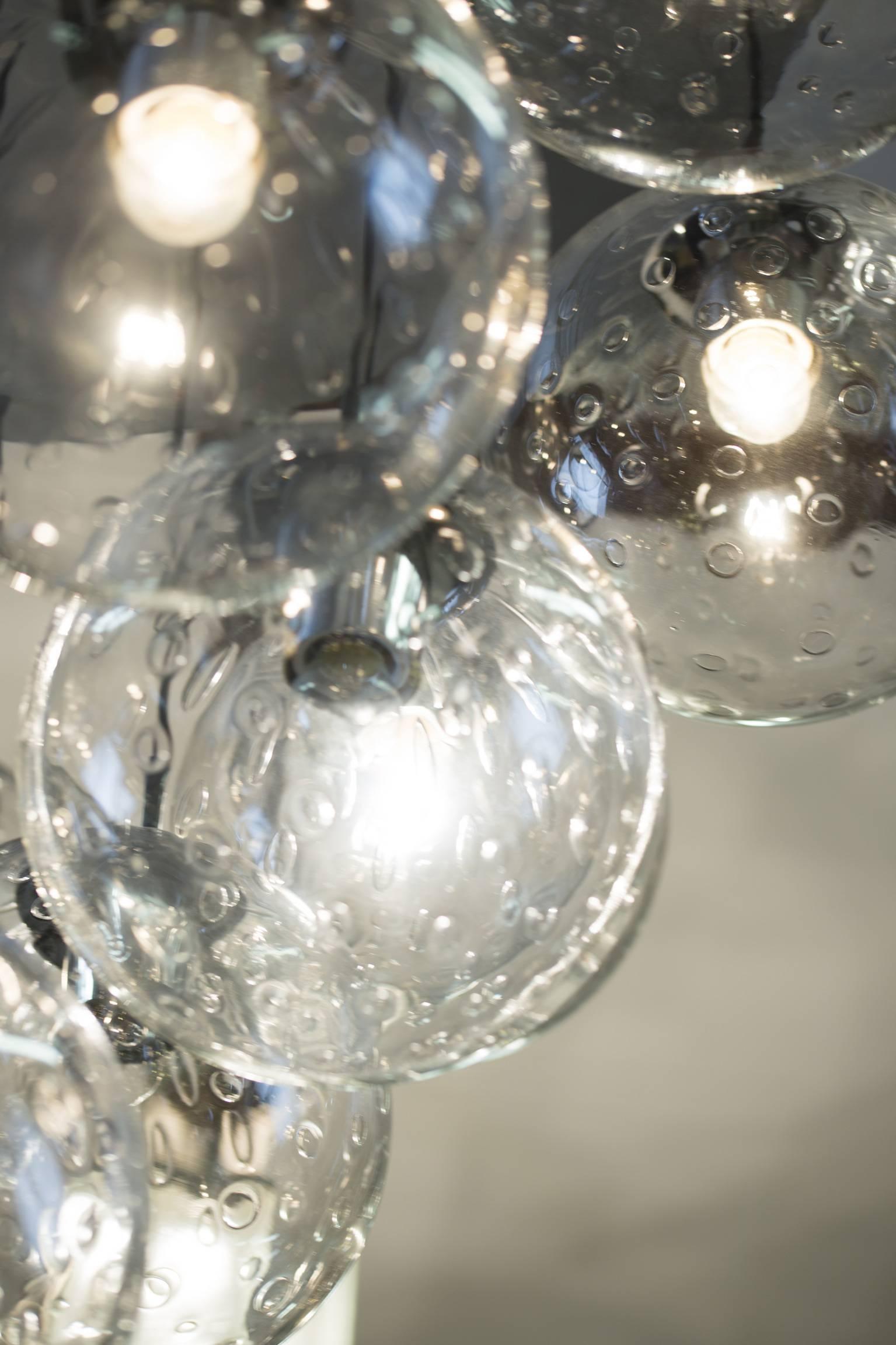 glass chandelier balls