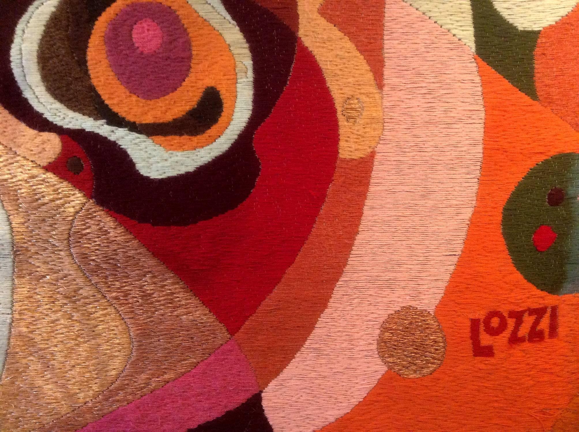 Two Large Tapestries by Erminio Lozzi, 1970s Period In Excellent Condition In Paris, FR