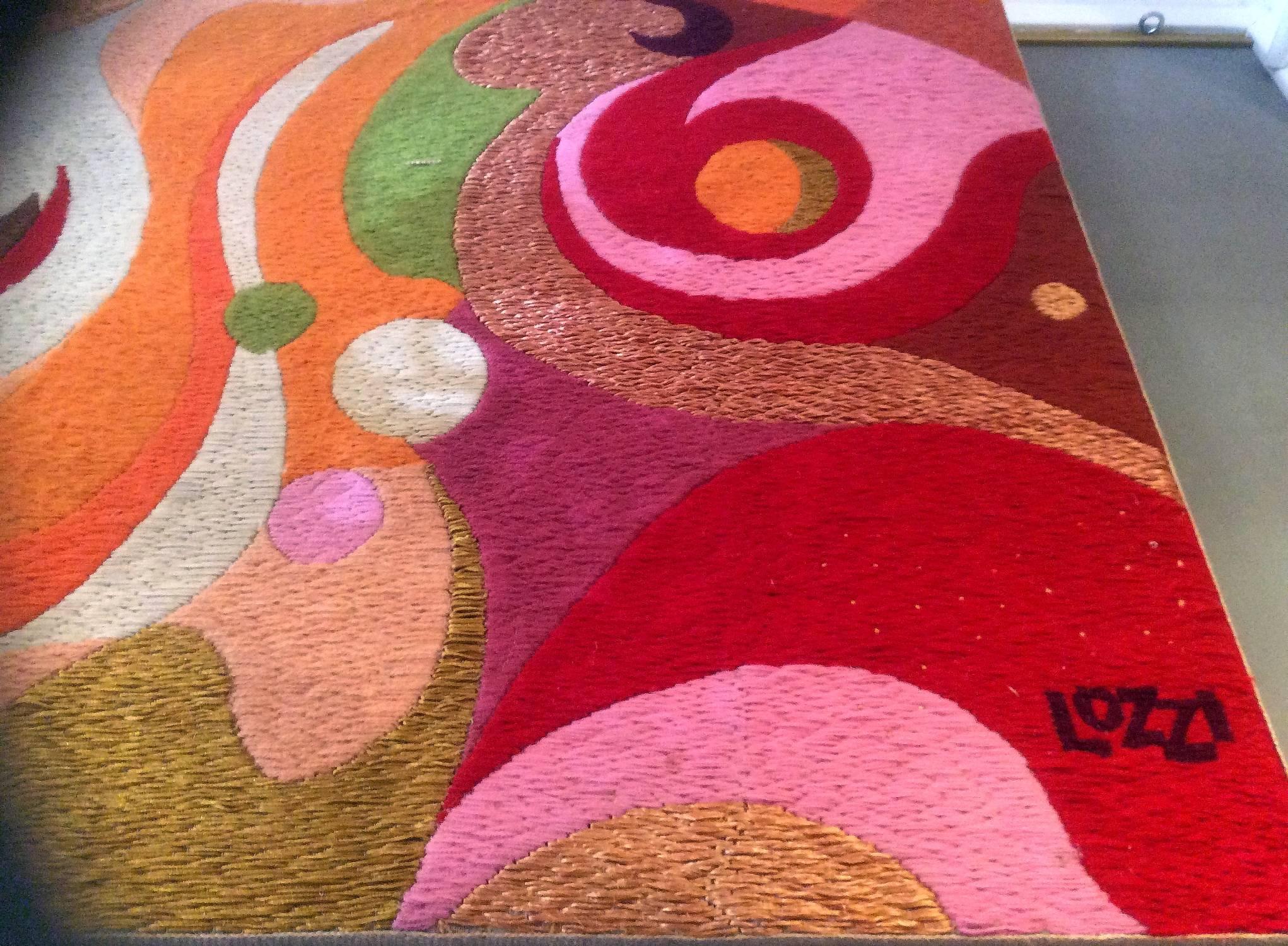 Mid-20th Century Two Large Tapestries by Erminio Lozzi, 1970s Period