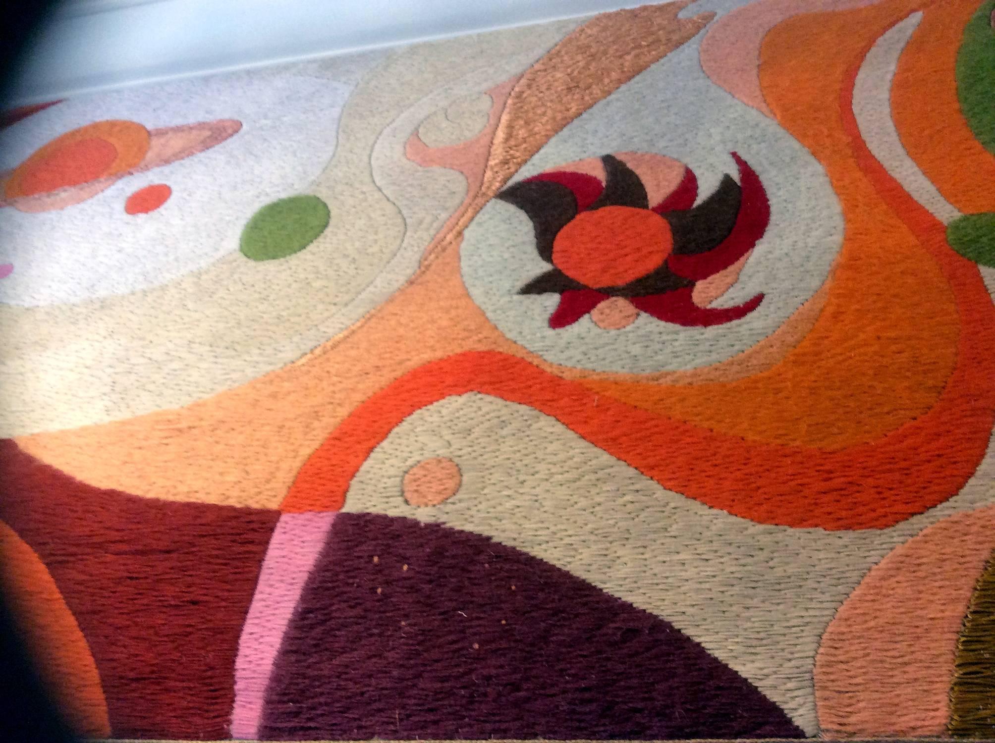 Tapestry Two Large Tapestries by Erminio Lozzi, 1970s Period