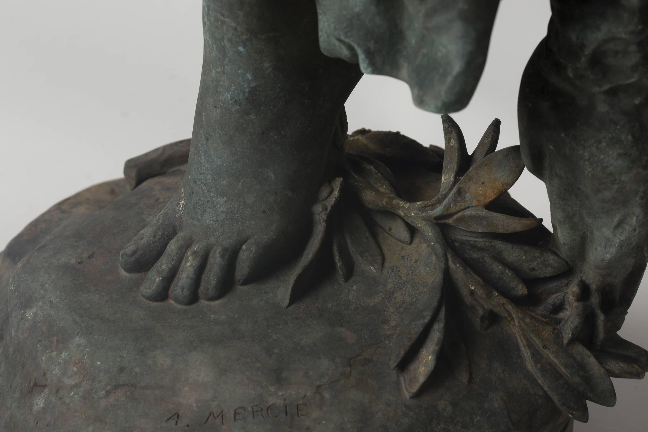 Antonin Mercié Gloria Victis, Important Bronze Group Sculpture 3