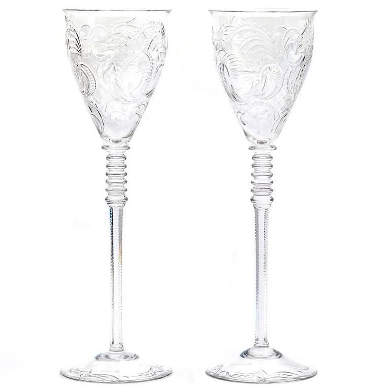12 Art Deco Crystal Water Goblets For Sale at 1stdibs