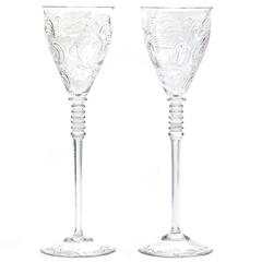 12 Art Deco Crystal Water Goblets 2