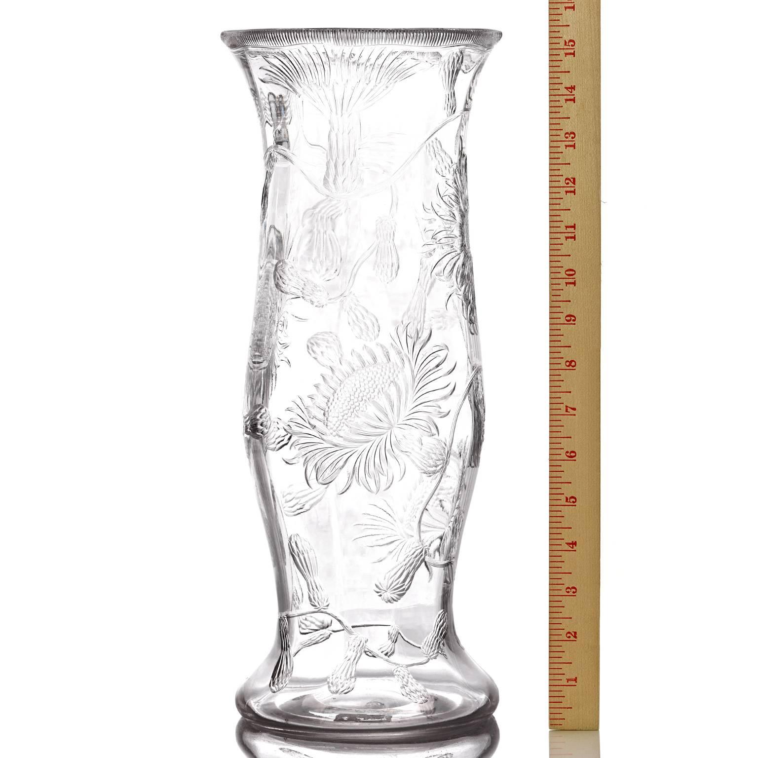 Aesthetic Movement Gorgeous Thomas Webb Monumental Rock Crystal Vase For Sale