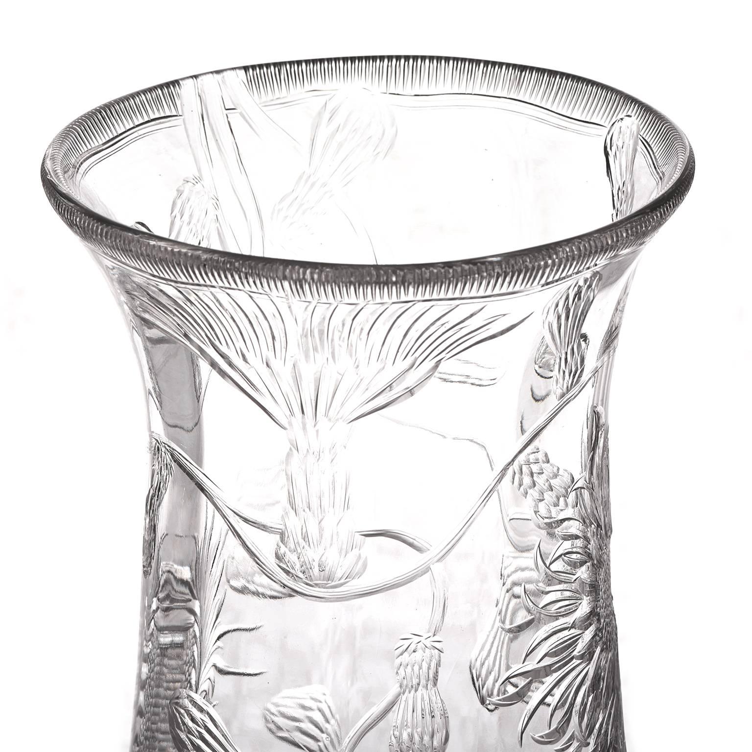 Monumentale Bergkristall-Vase von Thomas Webb, Wunderschön im Angebot 1