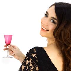 Set of 12 Steuben Ruby Wine Goblets