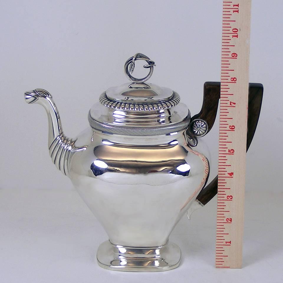 Gorgeous Sterling Coffee Pot by Albertus Homan Circa 1830s For Sale 2