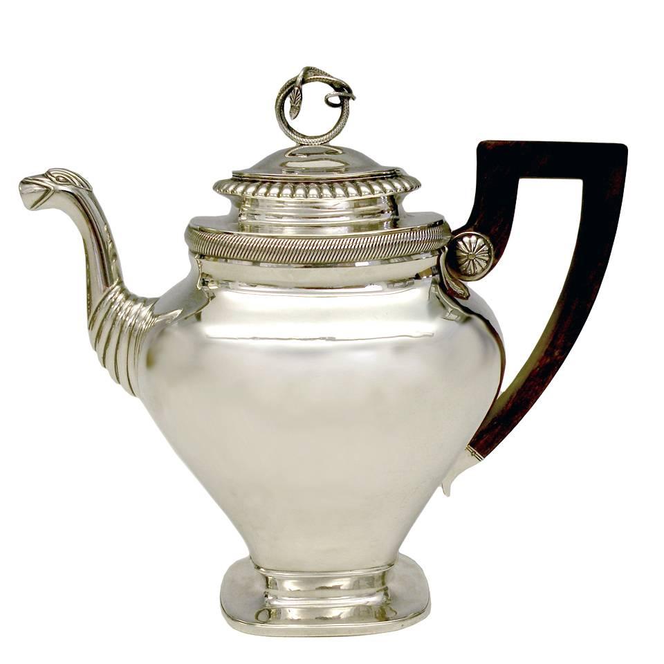 Gorgeous Sterling Coffee Pot by Albertus Homan Circa 1830s For Sale