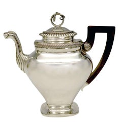 Magnifique cafetière en argent sterling d'Albertus Homan datant des années 1830 environ