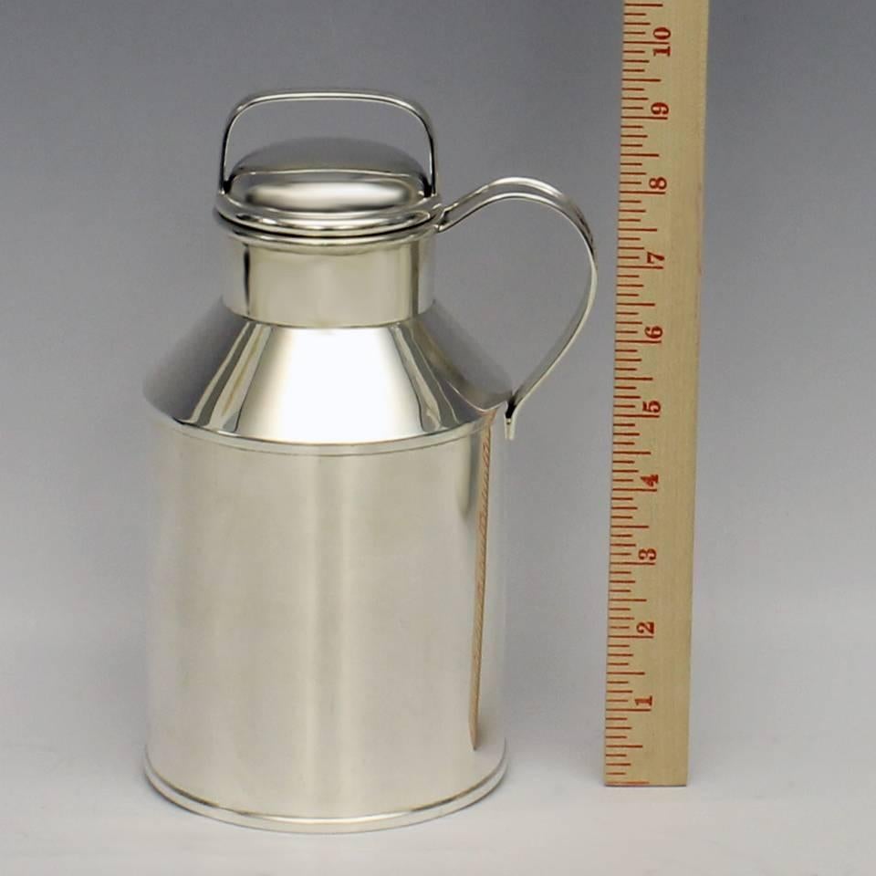 Mid-20th Century Art Deco Sterling Milk Can Cocktail Shaker