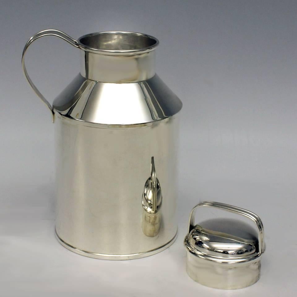 Sterling Silver Art Deco Sterling Milk Can Cocktail Shaker