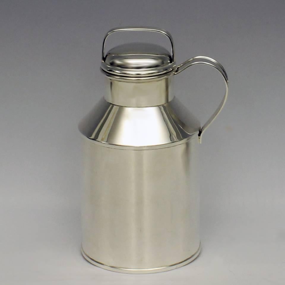 Art Deco Sterling Milk Can Cocktail Shaker 2