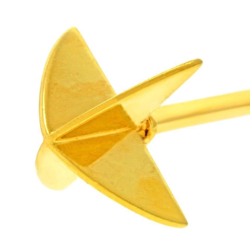 Art Deco Sapphire and Diamond Set Gold Swizzle Stick 3