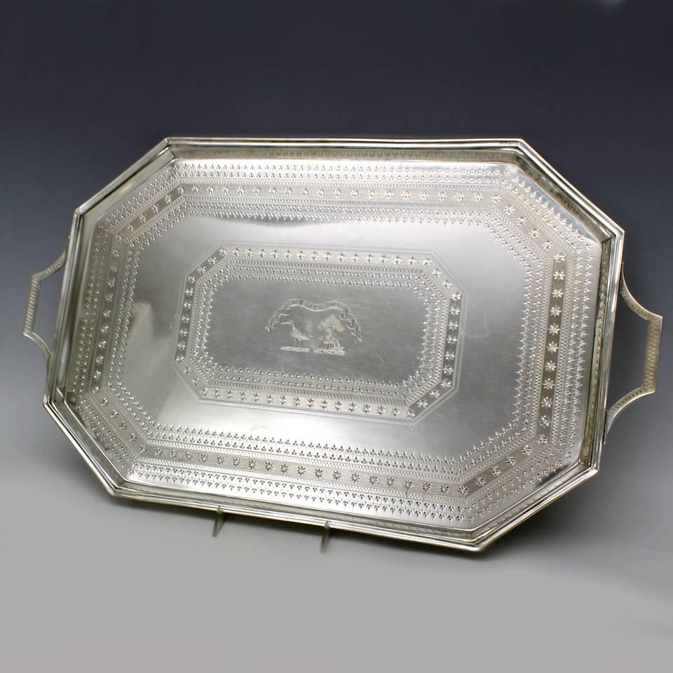 Magnificent Sterling Tray by Edward Hutton London c1884 2