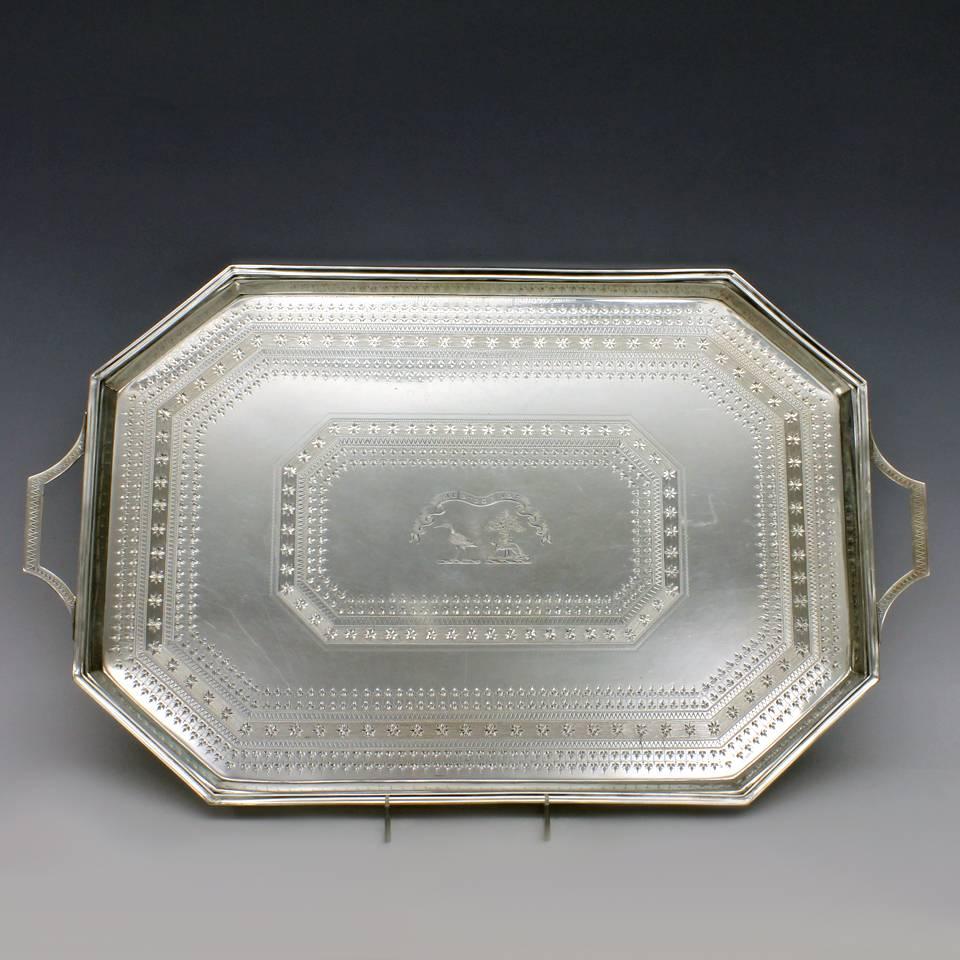 Magnificent Sterling Tray by Edward Hutton London c1884 4