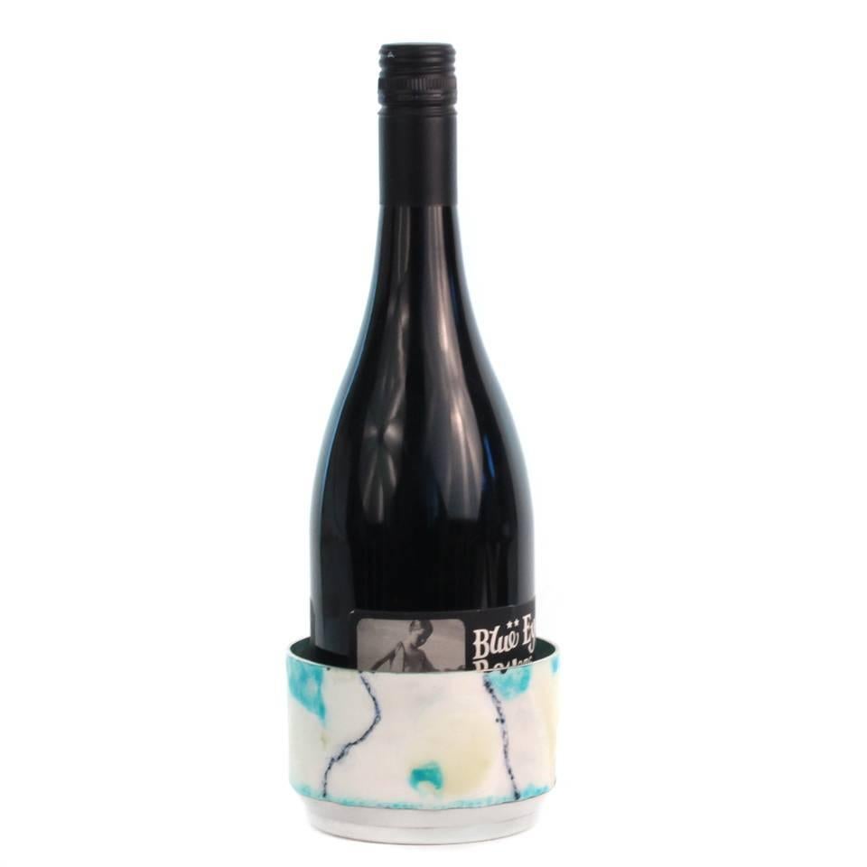 Inger Hanmann for Michelsen Enamel and Sterling Modernist Wine Coaster 2