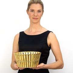 Tiffany & Co. Gilded Sterling Bamboo Pattern Centerpiece