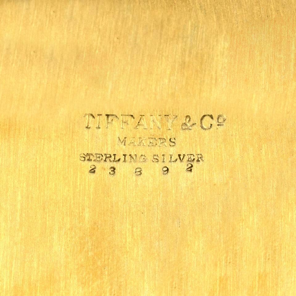 Tiffany & Co. Vergoldeter Sterling-Bambus-Muster Tafelaufsatz im Zustand „Hervorragend“ im Angebot in Litchfield, CT