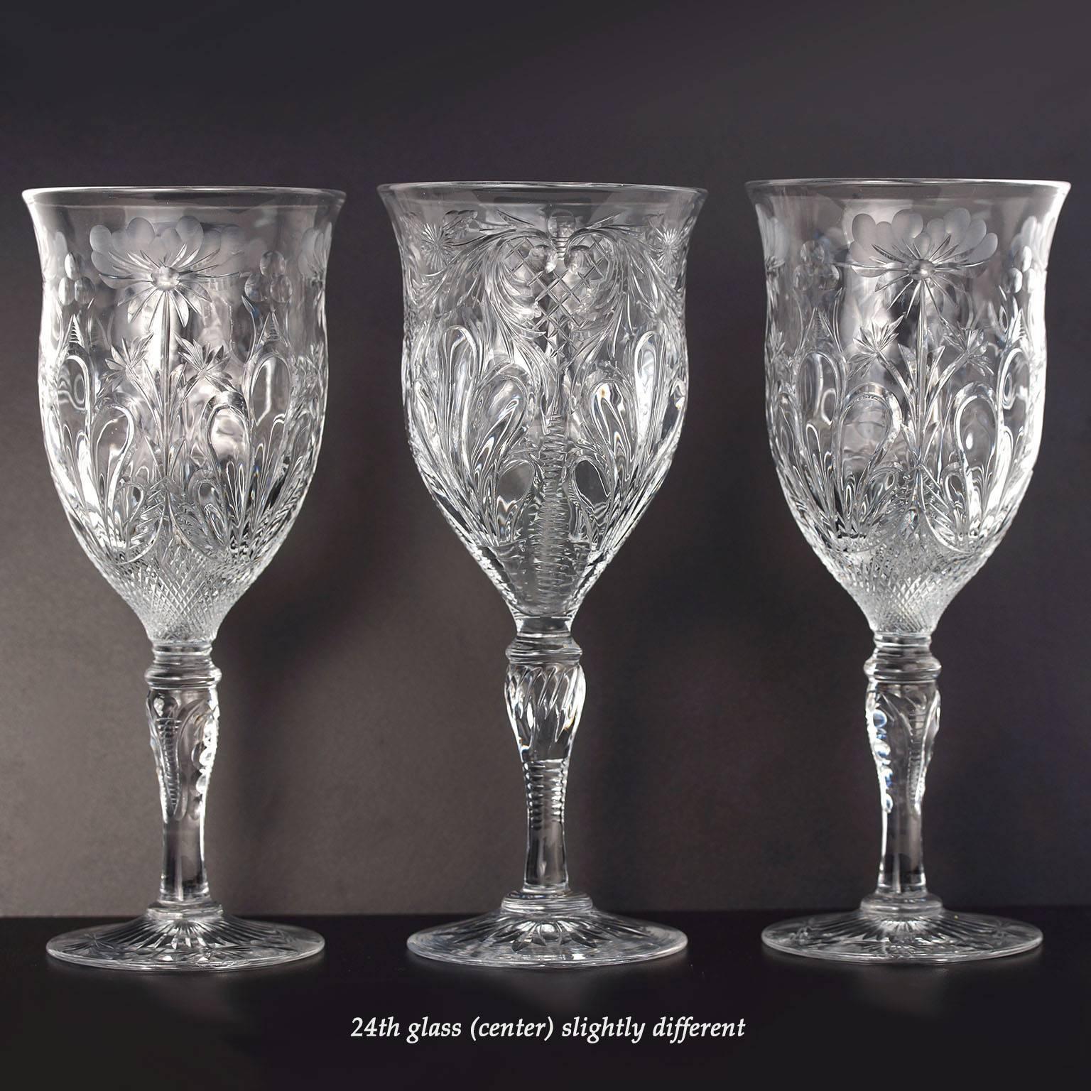 32 Exceptional Stevens & Williams Water Goblets 1