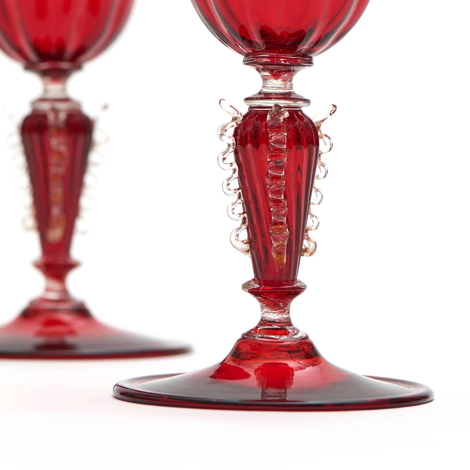 ruby wine glasses