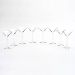 Art Deco Set of Eight Monticello Martini Glasses by Libbey