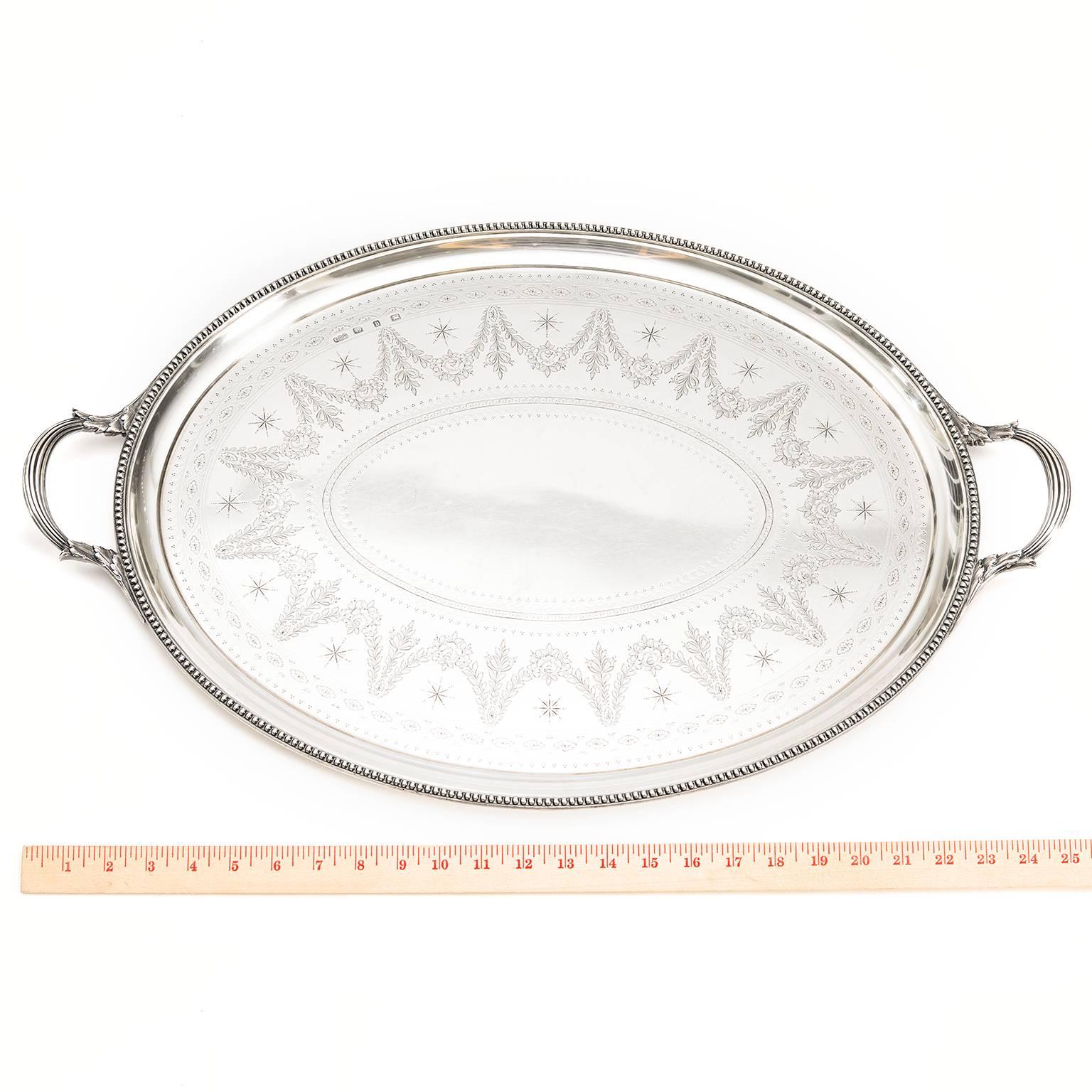 Late 19th Century Stunning Elkington & Co. Sterling Tray