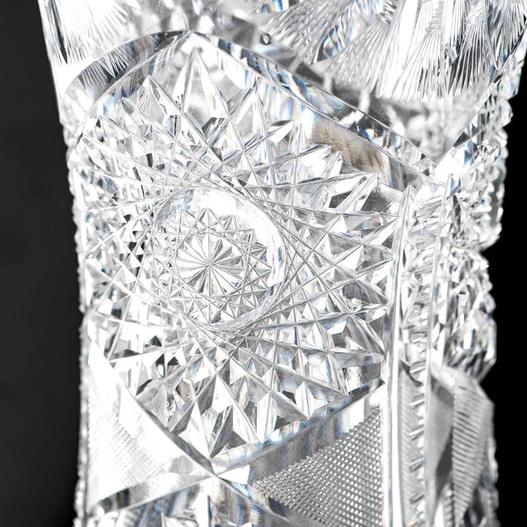 Exceptional American Brilliant CutCrystal Vase at 1stDibs american