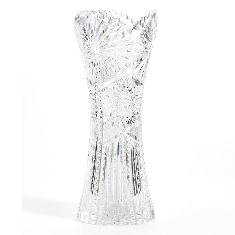 Exceptional American Brilliant CutCrystal Vase at 1stDibs american