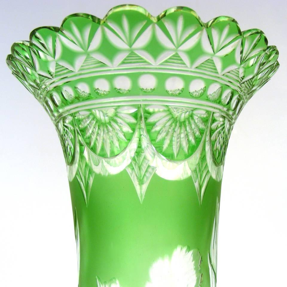 Incredible Stevens and Williams Cut Crystal Lily Vase In Excellent Condition In Litchfield, CT