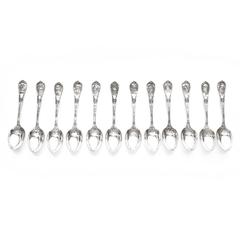 Set of 12 Gorham Zodiac Spoons in Sterling