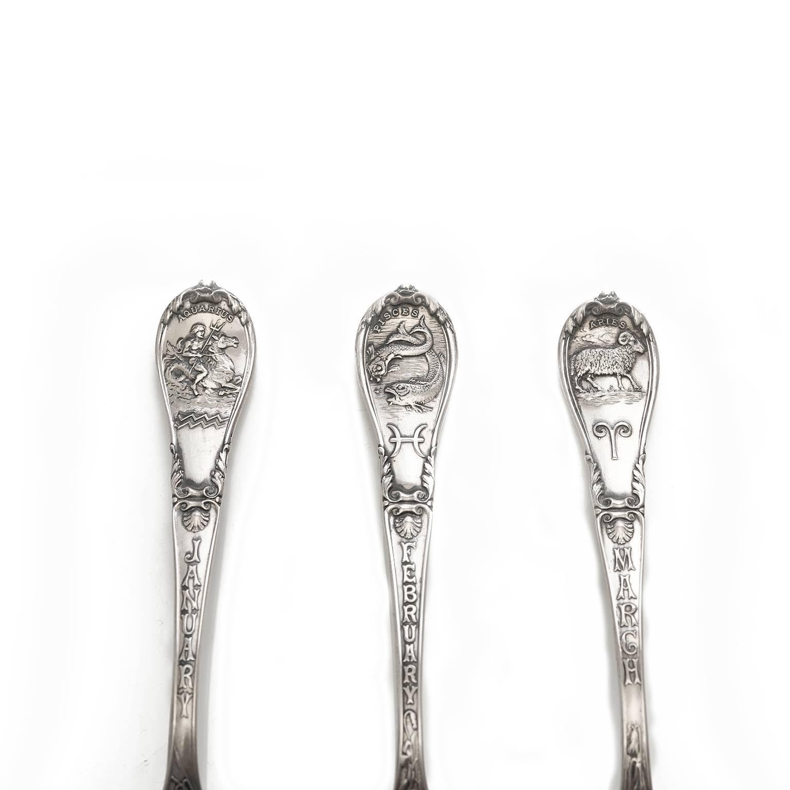 zodiac silver spoons