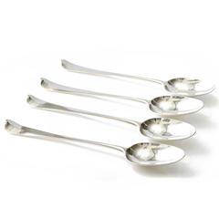 4 Matching Georgian Sterling Basting Spoons c1750 London by Paul Callard