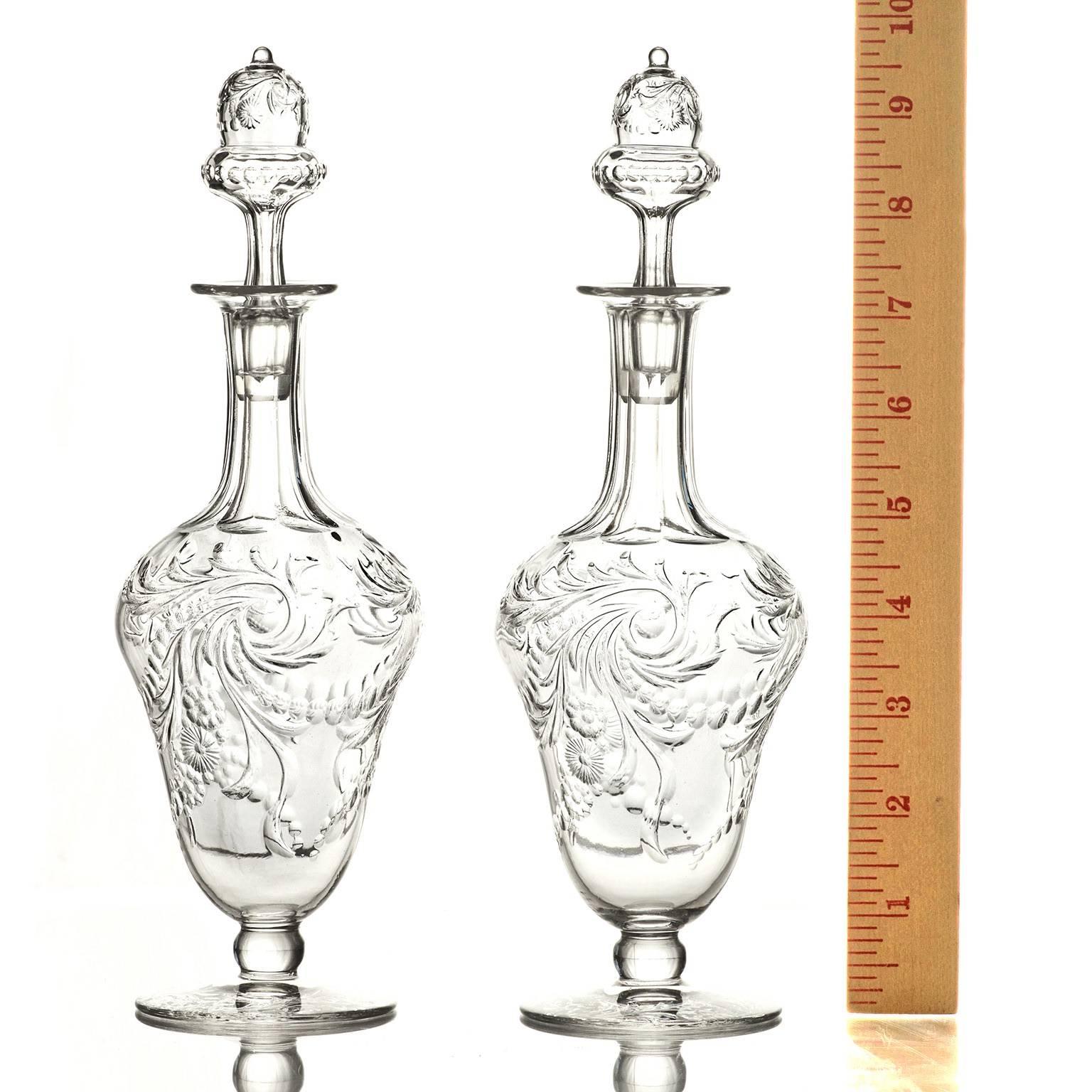 Pair of Rock Crystal Scent Bottles by Webb 1
